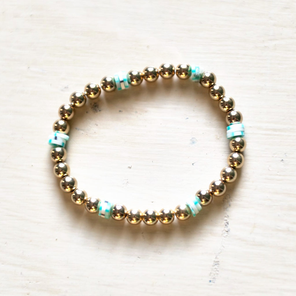E.S.R. Stacks Gilded Turquoise bracelet