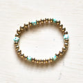E.S.R. Stacks Gilded Turquoise bracelet