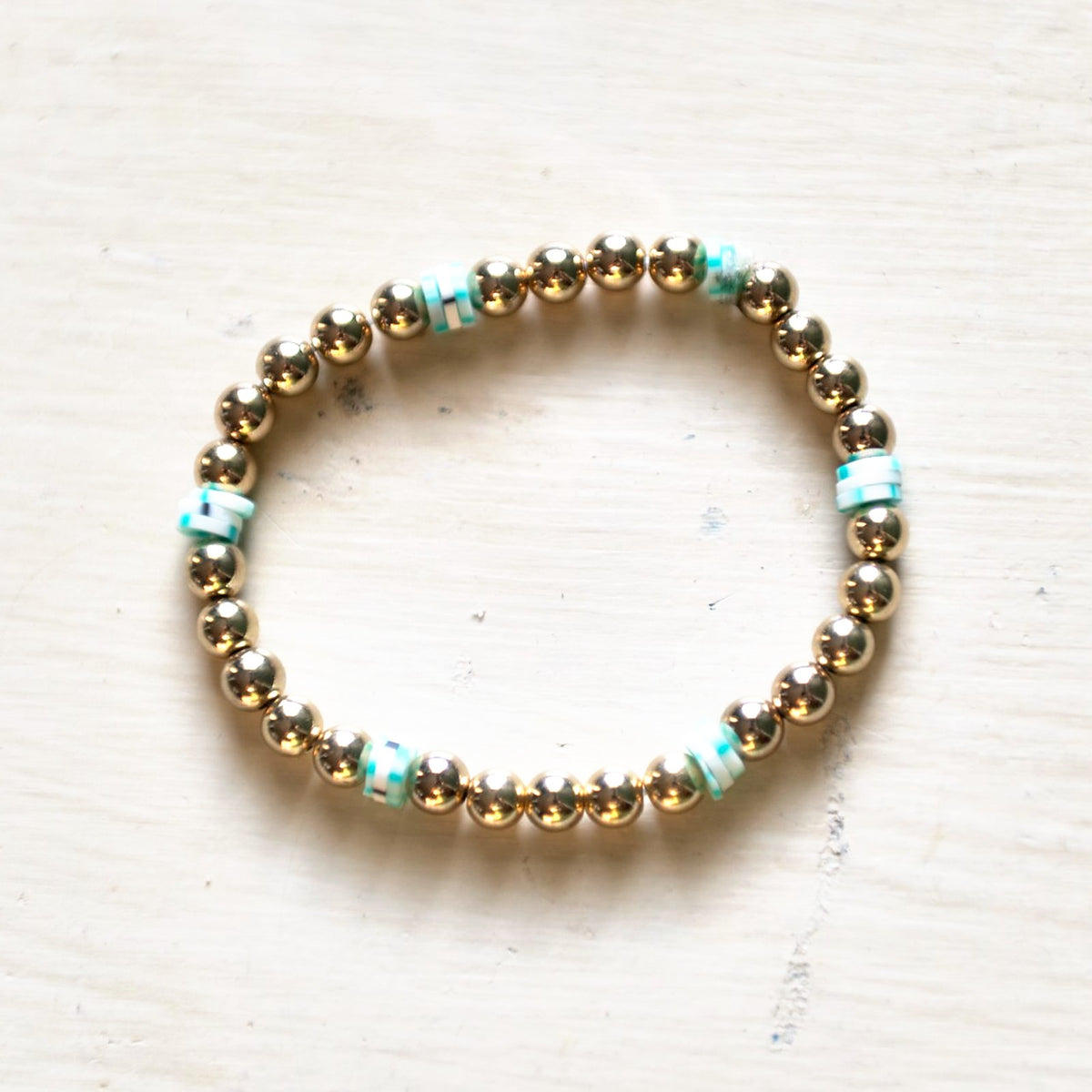 E.S.R. Stacks Gilded Turquoise bracelet