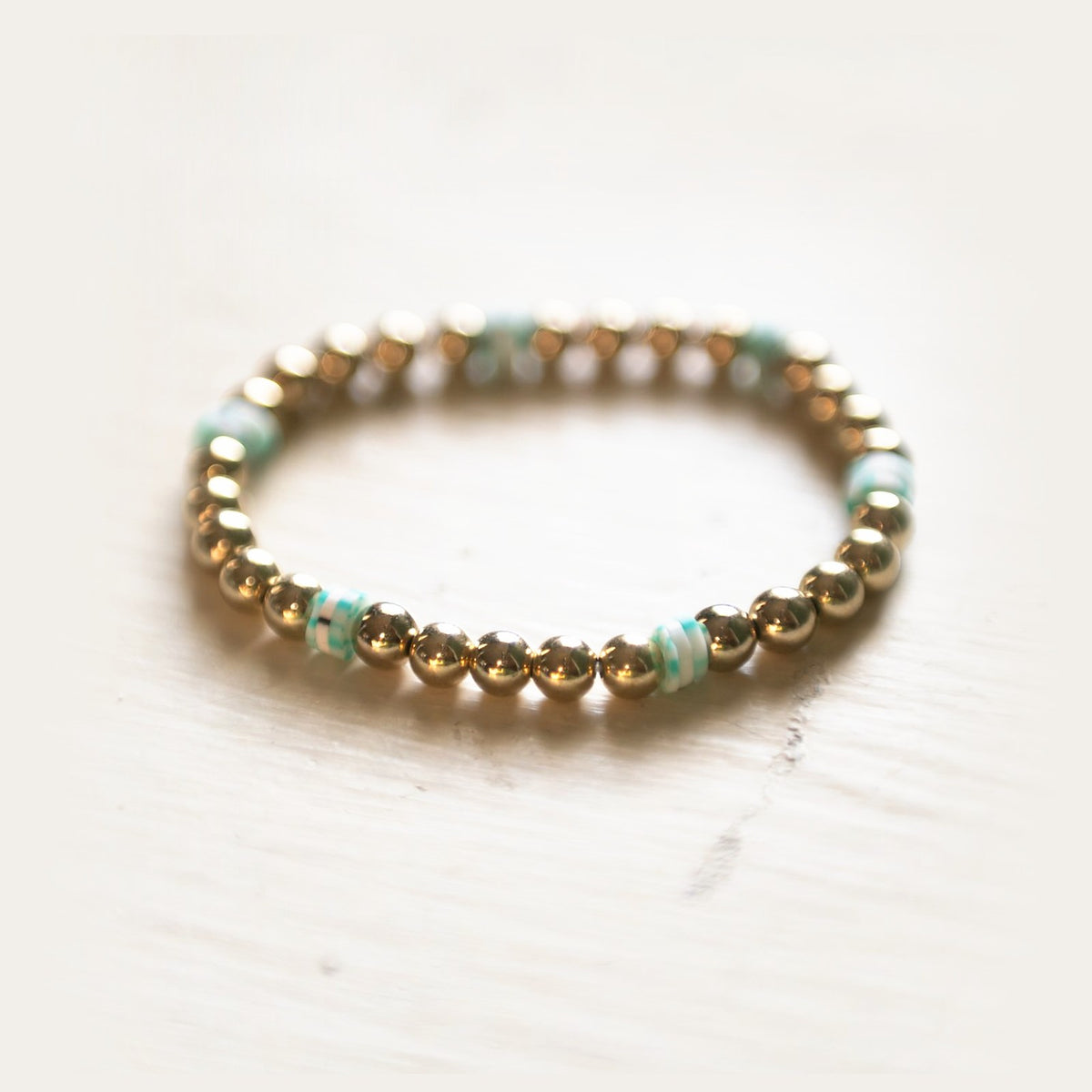 E.S.R. Stacks Gilded Turquoise bracelet