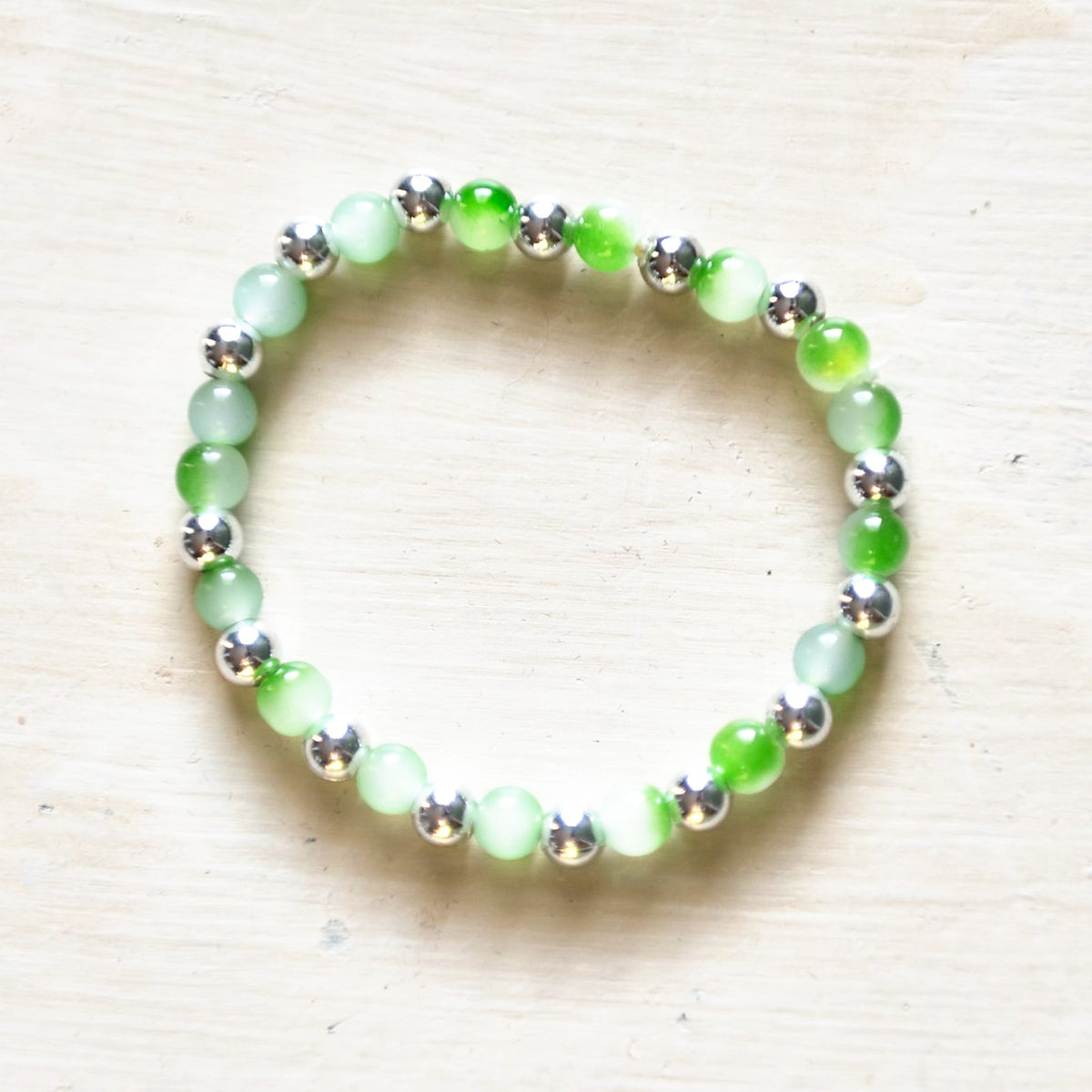 E.S.R. Stacks Meadow & Silver bracelet