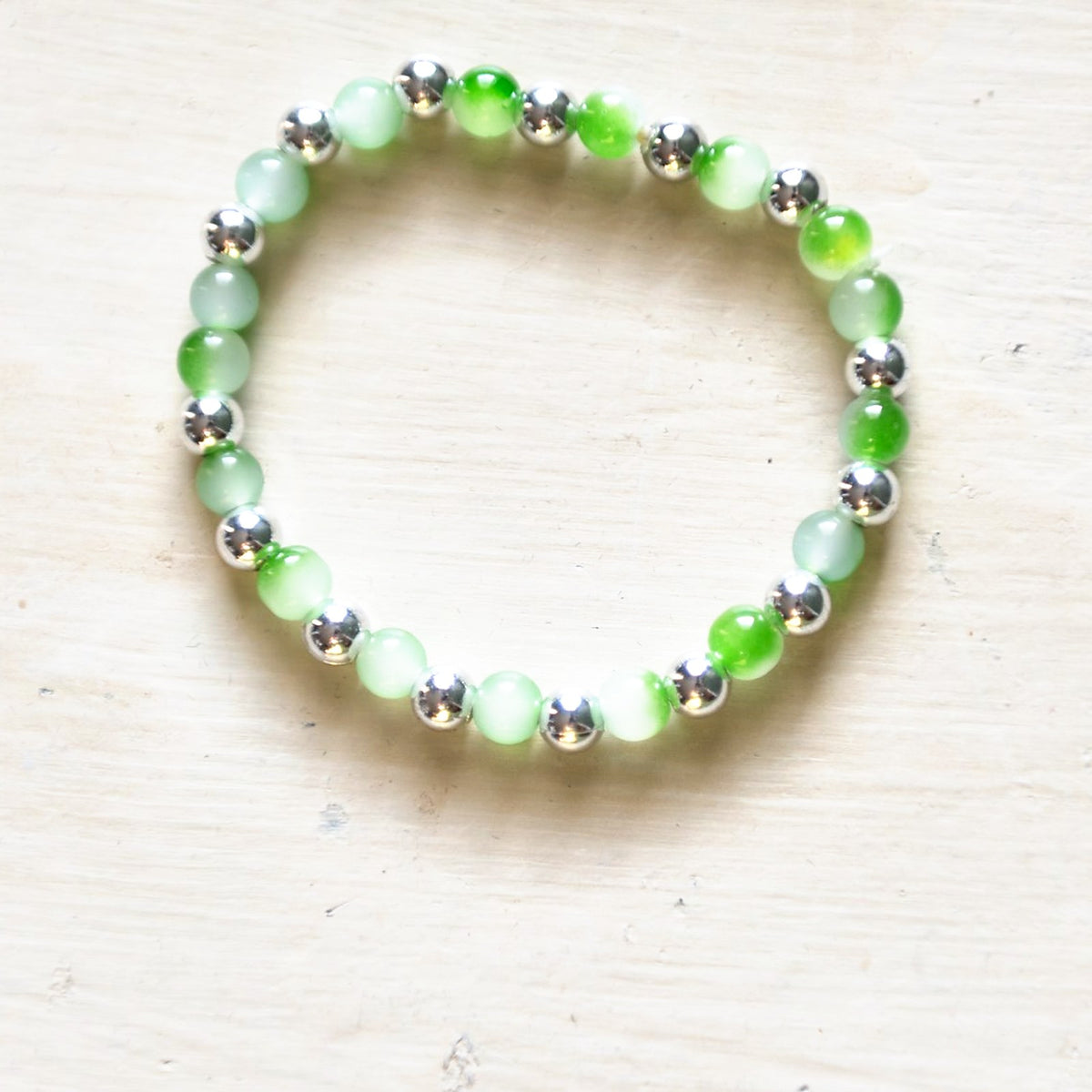 E.S.R. Stacks Meadow & Silver bracelet
