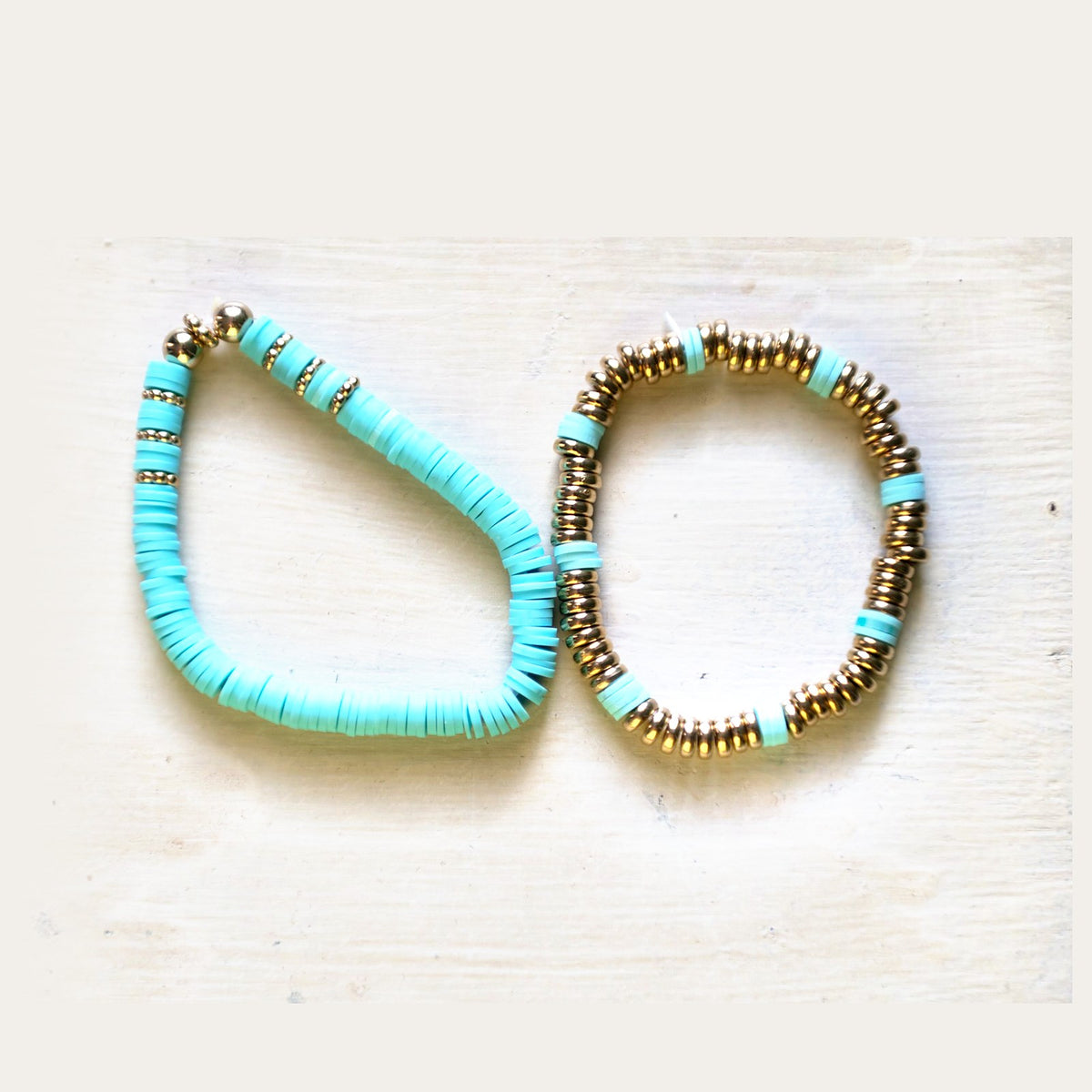 E.S.R. Stacks Gilded Heishi bracelet
