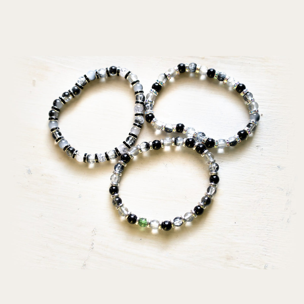 E.S.R. Stacks Black Tie Crystal bracelet