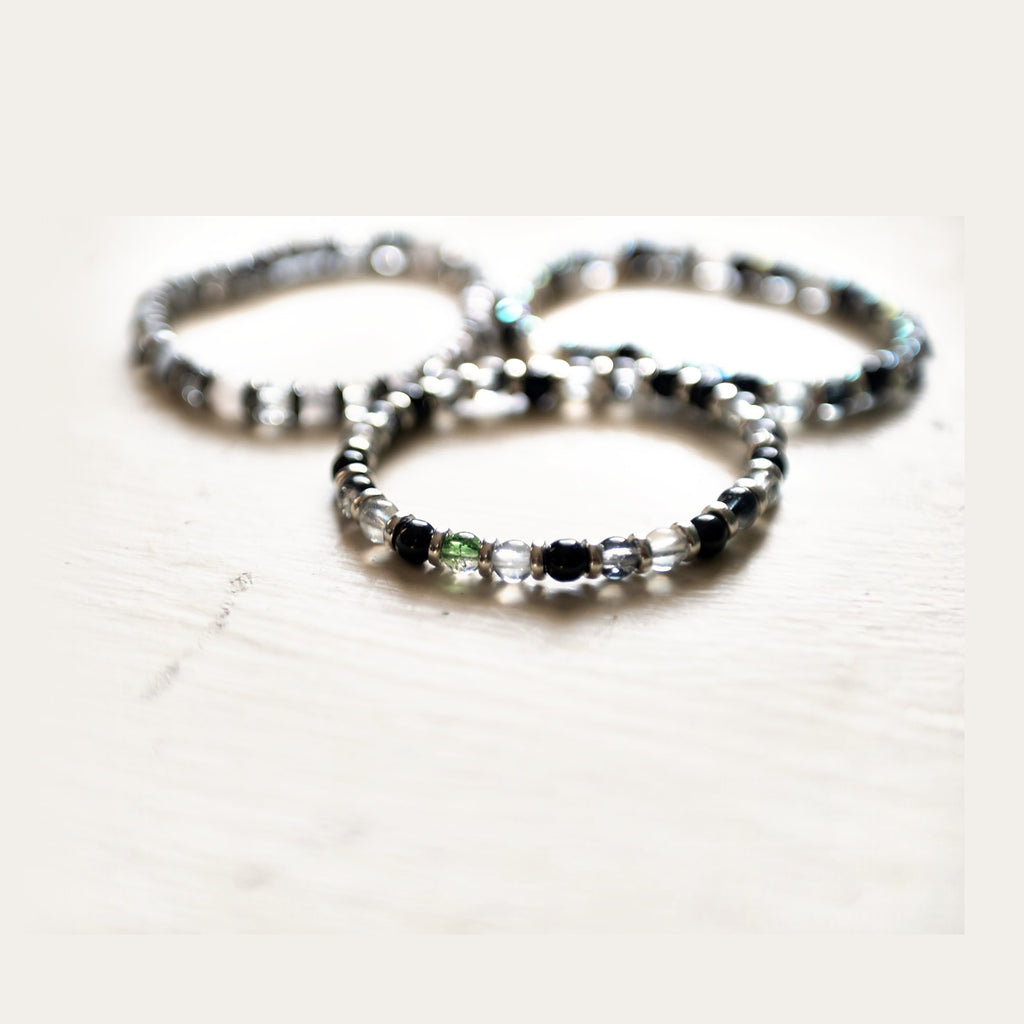 E.S.R. Stacks Black Tie Crystal bracelet