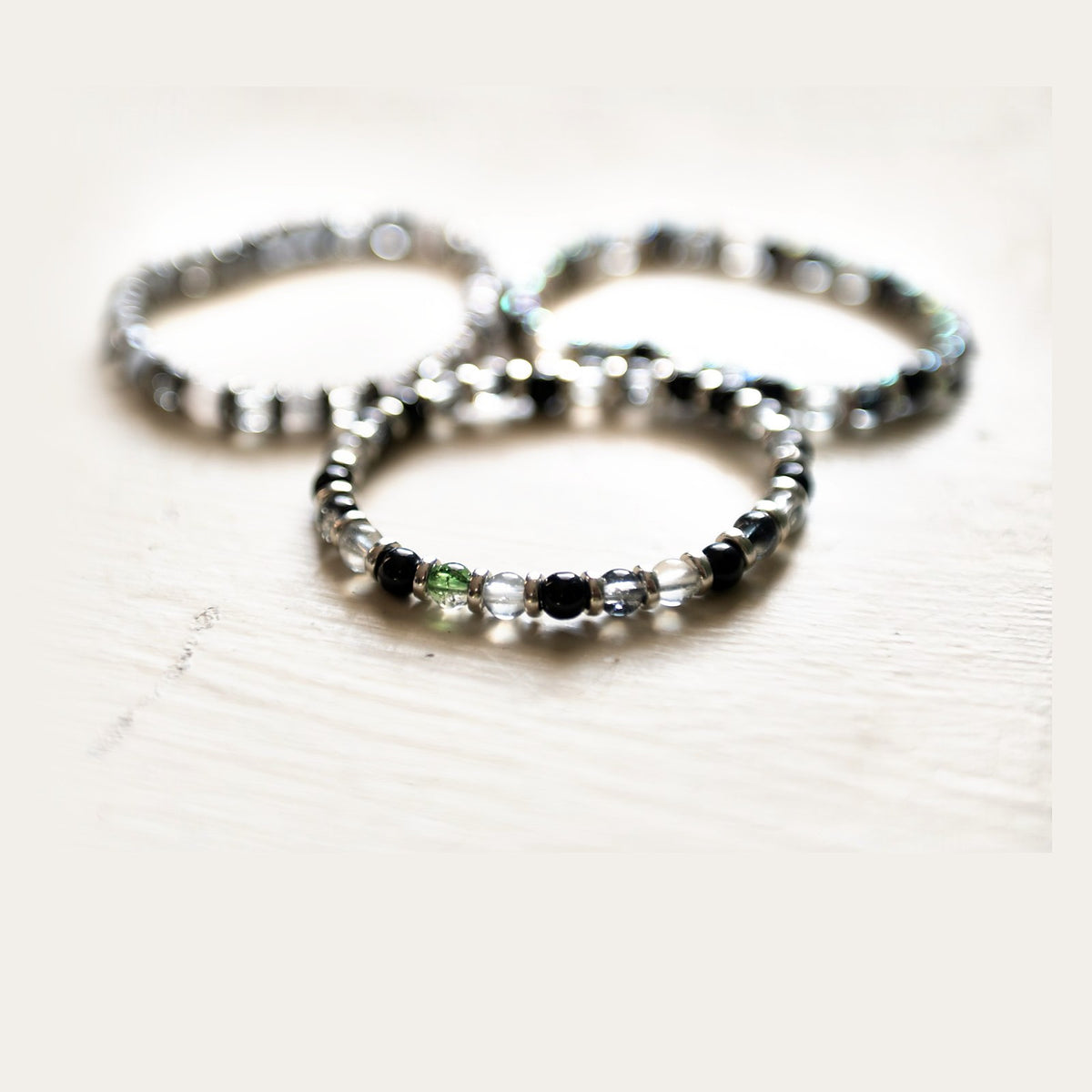 E.S.R. Stacks Black Tie Crystal bracelet