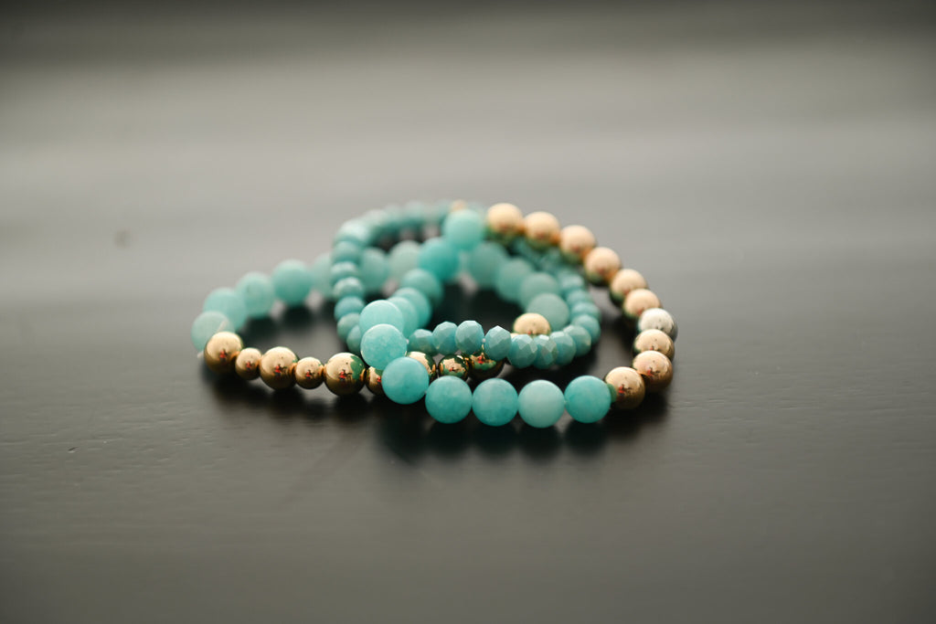 Amazonite & Gold
