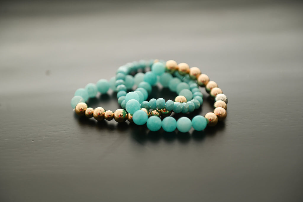 Amazonite & Gold