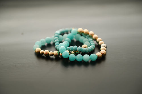 Amazonite & Gold